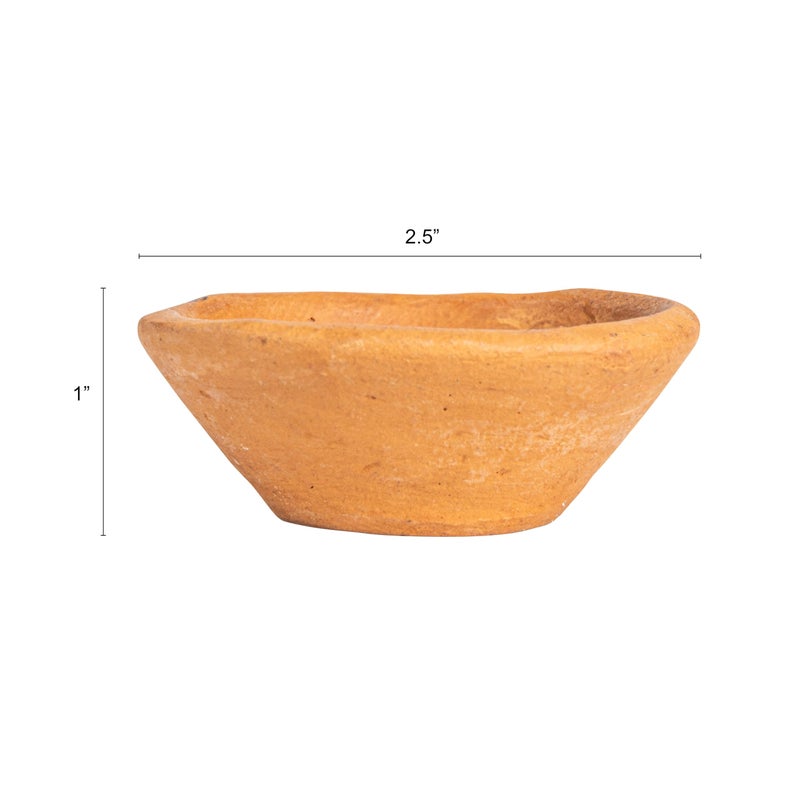Creative Co-Op Terracotta Bowl in Jute Bag, Set of 12 - Image 2